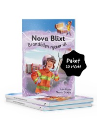 Omslag för 'Klasspaket Nova Blixt: Brandbilen rycker ut 20 böcker - TUKL-88955-27-2'